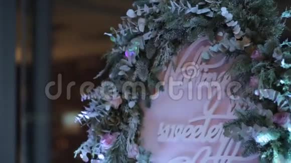 婚礼装饰与文字愿望视频的预览图