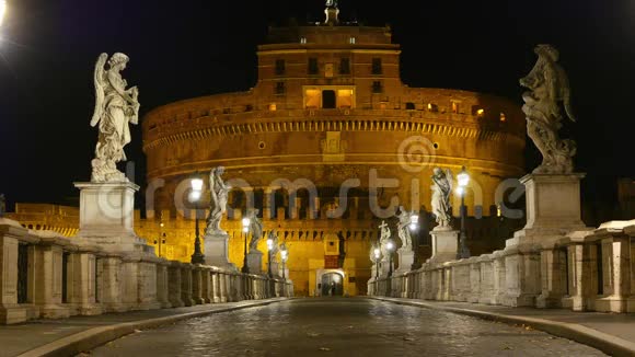 天使桥到卡斯特尔圣安杰洛惊人的陵墓和天使城堡在罗马视频的预览图