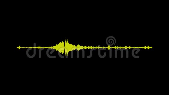 黄色波形音频信号动画4K视频的预览图