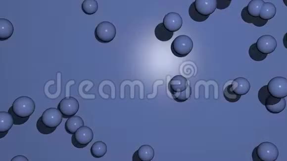 飞球五彩泡泡三维渲染抽象视频背景视频的预览图