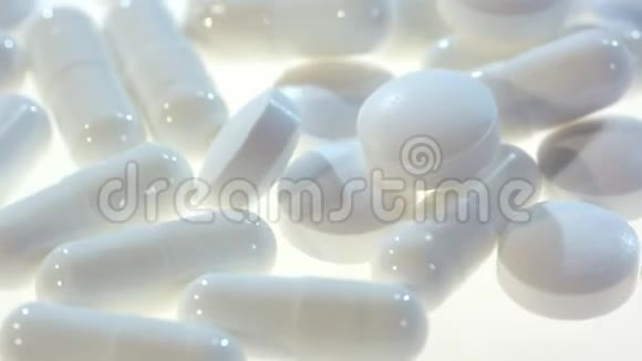 药丸和片剂止痛药药剂医用药片视频的预览图