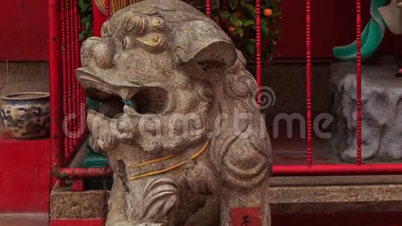 印度神庙入口的狮子头和龙视频的预览图