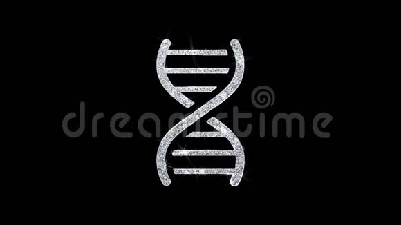 DNA螺旋图标闪烁环闪烁粒子视频的预览图