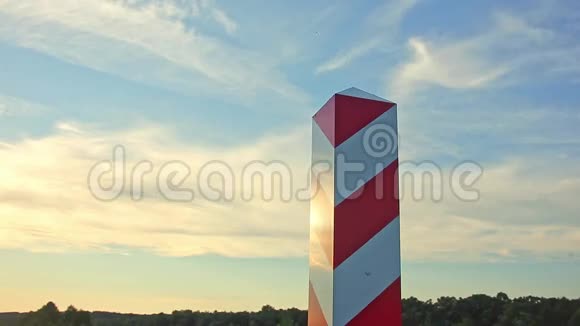 波兰边界柱背景天空云视频的预览图