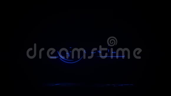 比特币二进制码上的抽象技术比特币标志和霓虹灯中的齿轮视频的预览图