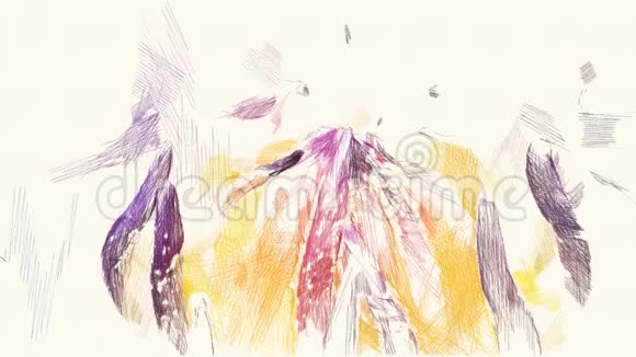 莲花的绘画色彩视频的预览图