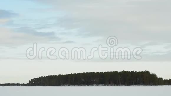 冬林冬湖全景视频的预览图
