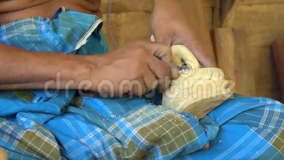 斯里兰卡木雕工艺视频的预览图