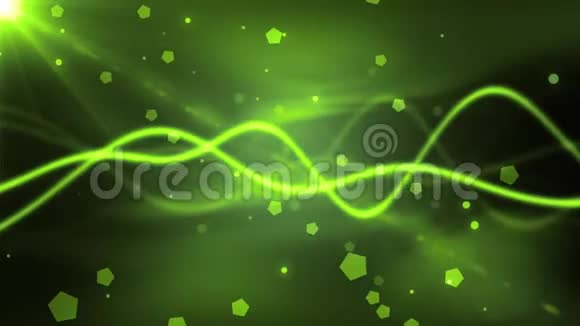 绿色波浪颗粒视频的预览图