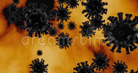 冠状病毒细胞着火背景视频的预览图