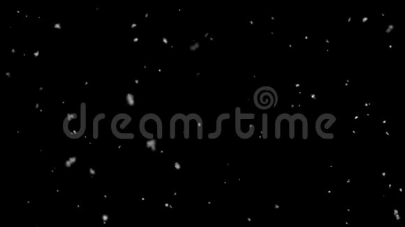 高质量的运动动画忏悔降雪动画上的黑色背景落下真正的雪花冬天下雪视频的预览图
