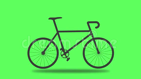 骑着自行车在绿色的屏幕上视频的预览图