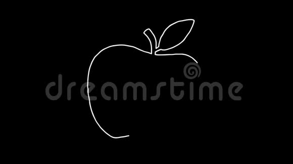 透明背景下的动画手绘涂鸦苹果视频的预览图