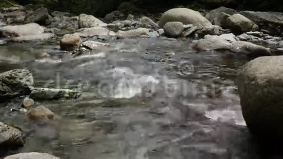 山河中的潺潺流水视频的预览图