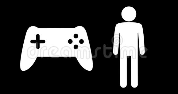 男性和游戏控制器形状填充颜色4k视频的预览图