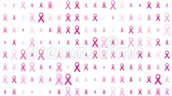 乳腺癌宣传月粉色丝带录像带视频的预览图