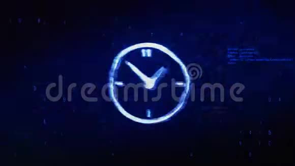 时钟手表符号数字像素噪声误差动画视频的预览图