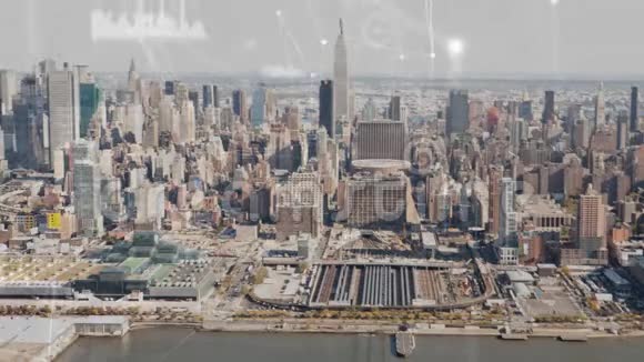 带数据连接的纽约航空景观视频的预览图
