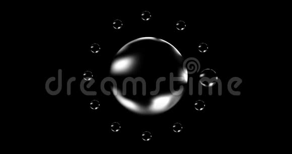 气泡球在阿尔法屏幕前滚动视频的预览图