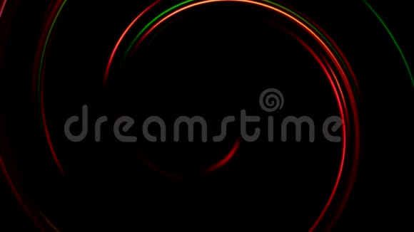 灯光旋流运动霓虹灯多色圆周线视频的预览图