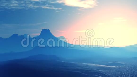 美丽的日落在蓝山视频的预览图