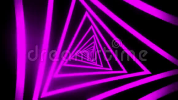 紫色三角隧道VJ循环运动图形背景视频的预览图