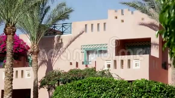 美丽的乡村房子有棕榈树视频的预览图