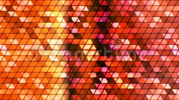 广播闪烁立方高科技三角形多种颜色抽象循环4K视频的预览图