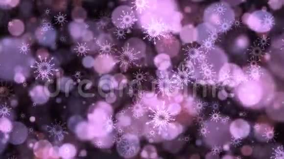 紫色的雪花视频的预览图