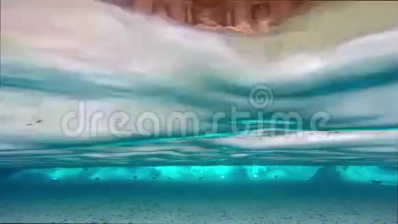 意大利罗马Trevi喷泉FontanadiTrevi的水下景观视频的预览图