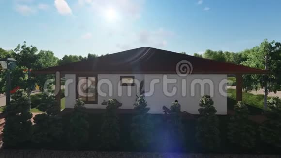 带人放松的住宅别墅综合体360轨道摄像机视频的预览图