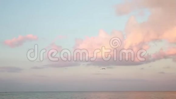 海上日落海浪海风沙滩视频的预览图