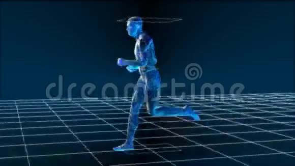高科技跑步人循环视频的预览图