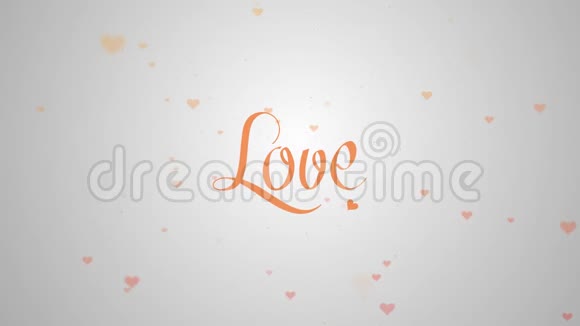爱的忏悔情人节的字母在白色背景上被隔离上面有可爱的红心视频的预览图