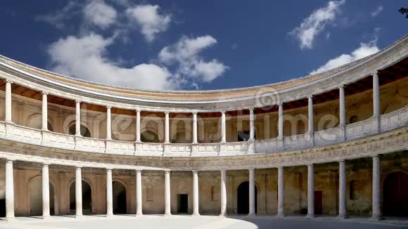 西班牙格拉纳达Alhambra卡洛斯五世文艺复兴宫视频的预览图