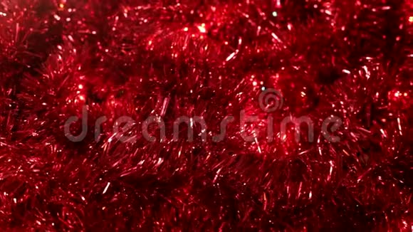 滑过美丽的红色圣诞装饰视频的预览图