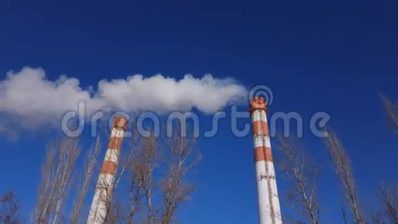 生态污染环境火力发电厂视频的预览图