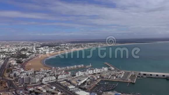 摩洛哥城市阿加迪尔大西洋海岸潘视频的预览图
