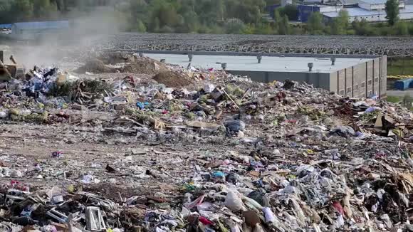 垃圾场的推土机视频的预览图