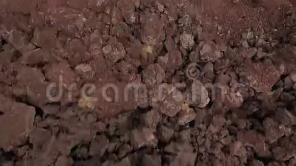 热带岛屿红色冻土熔岩土壤的鸟瞰图视频的预览图