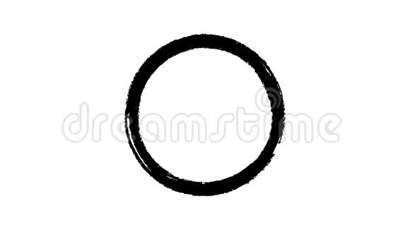 阿尔法通道黑色圆形油漆标记视频的预览图