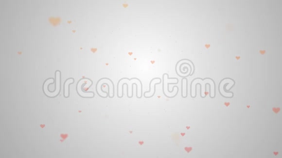 情人节的爱情背景红心白色的背脊放大行动动画4K视频的预览图