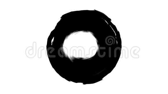 黑色圆形墨水点动画视频的预览图