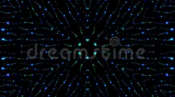 美丽的视频发光发光的光调节蓝色在黑色背景下的运动视频的预览图