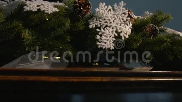 圣诞树和钢琴装饰视频的预览图