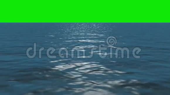 绿色屏幕背景下的海水涟漪视频的预览图