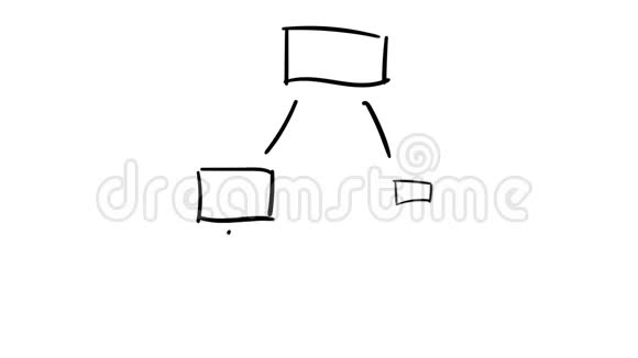 自由绘制信息图形元素一种从矩形中分支出来的方案视频的预览图