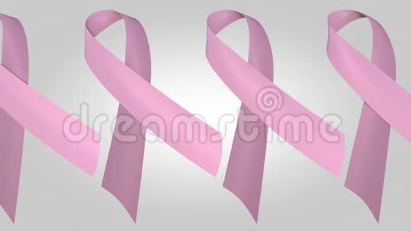 乳腺癌意识粉丝带可循环运动背景视频的预览图
