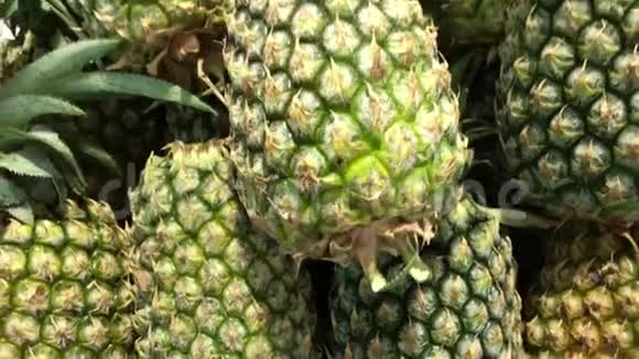 亚洲超市的新鲜有机热带菠萝视频的预览图
