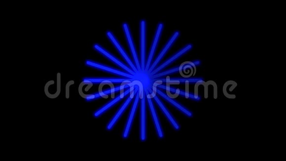蓝色加载圆圈动画在黑色背景与阿尔法频道视频的预览图